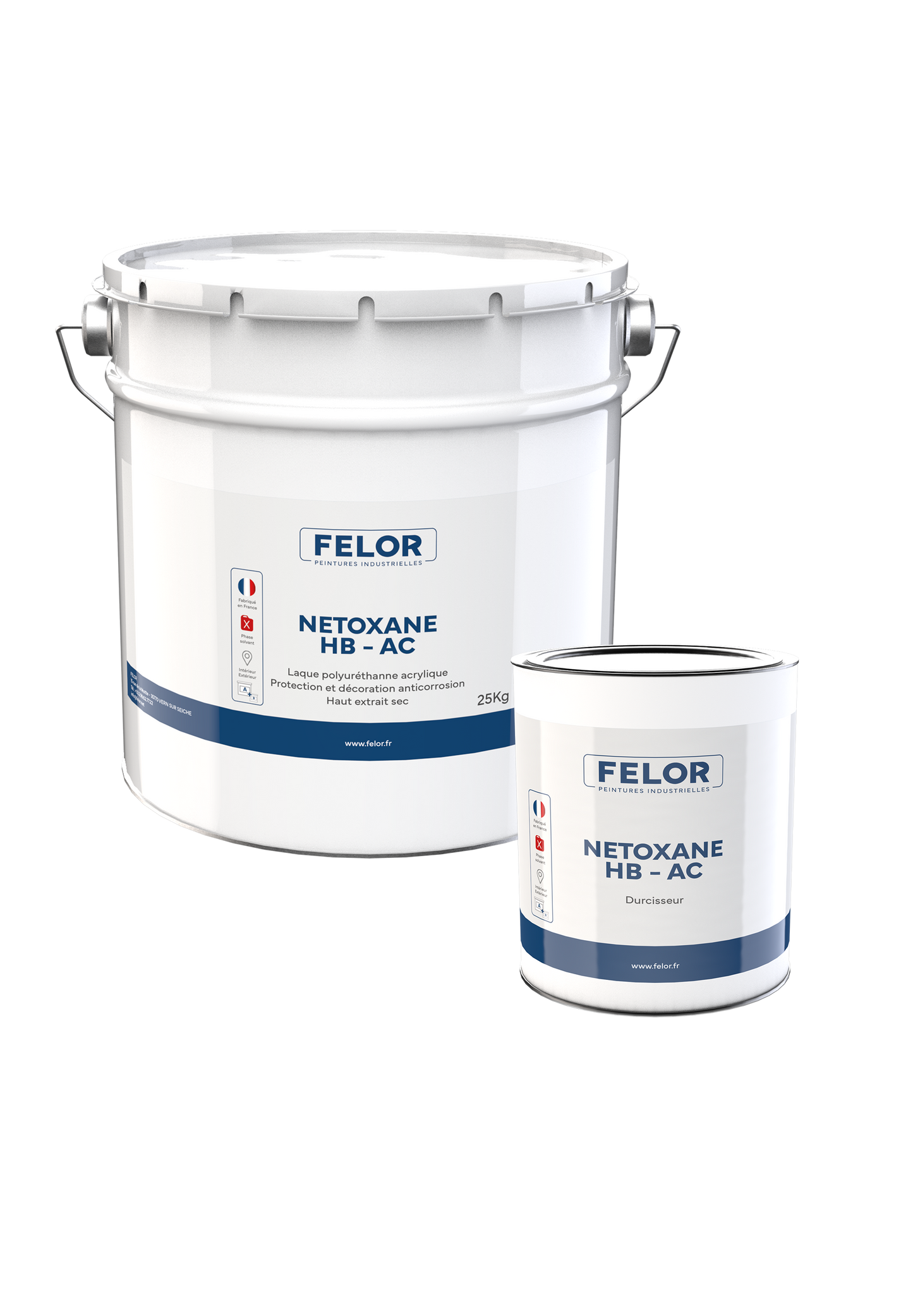 Laque de finition monocouche polyuréthane anticorrosion pour métal - toutes teintes - NETOXANE HB - AC