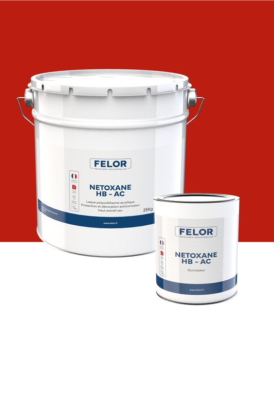Laque de finition monocouche polyuréthane anticorrosion pour métal - teintes spéciales - NETOXANE HB - AC