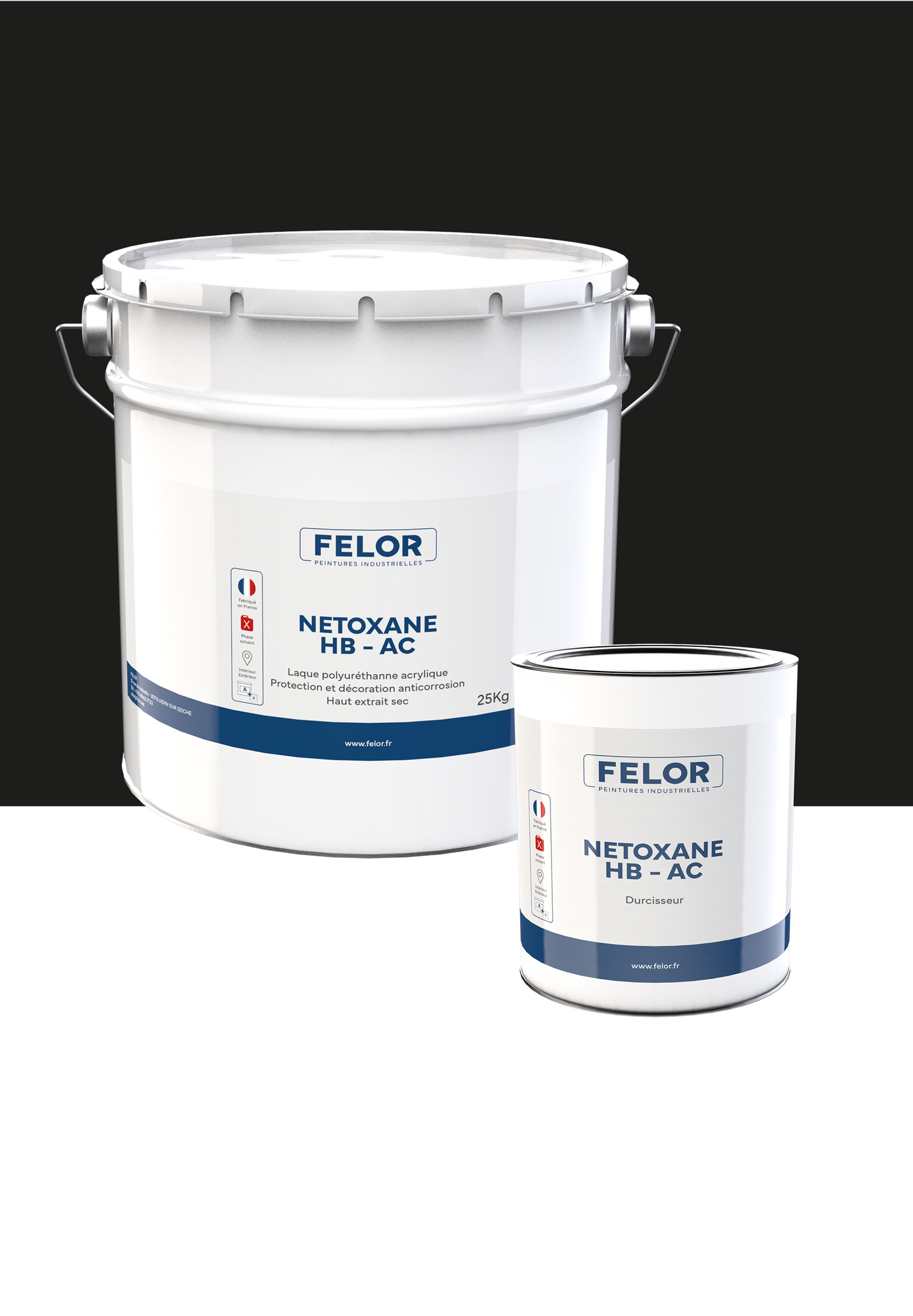 Laque de finition monocouche polyuréthane anticorrosion pour métal - teintes spéciales - NETOXANE HB - AC