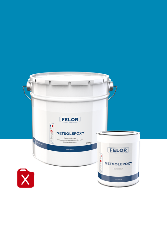 Peinture sol intérieur bi-composant époxy Bleu 5012 - NETSOLEPOXY
