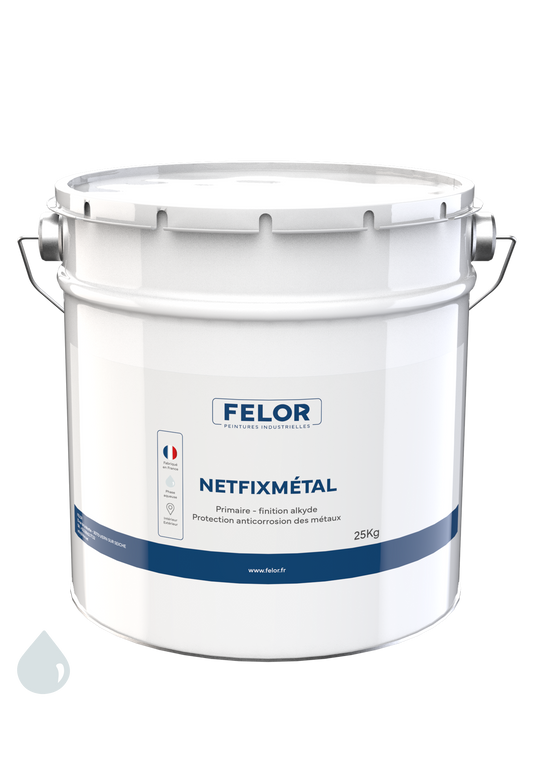 Peinture 2 en 1 primaire et finition semi-brillant de protection des métaux - NETFIXMETAL