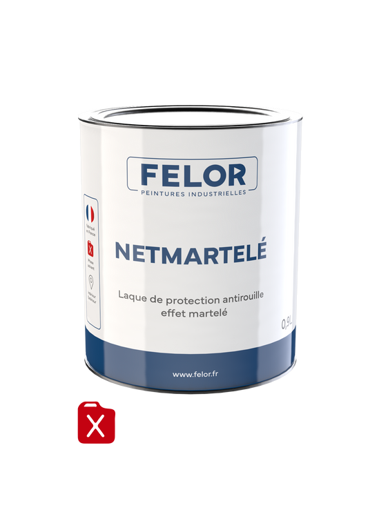 Peinture laque de finition anticorrosion à effet martelé - NETMARTELE
