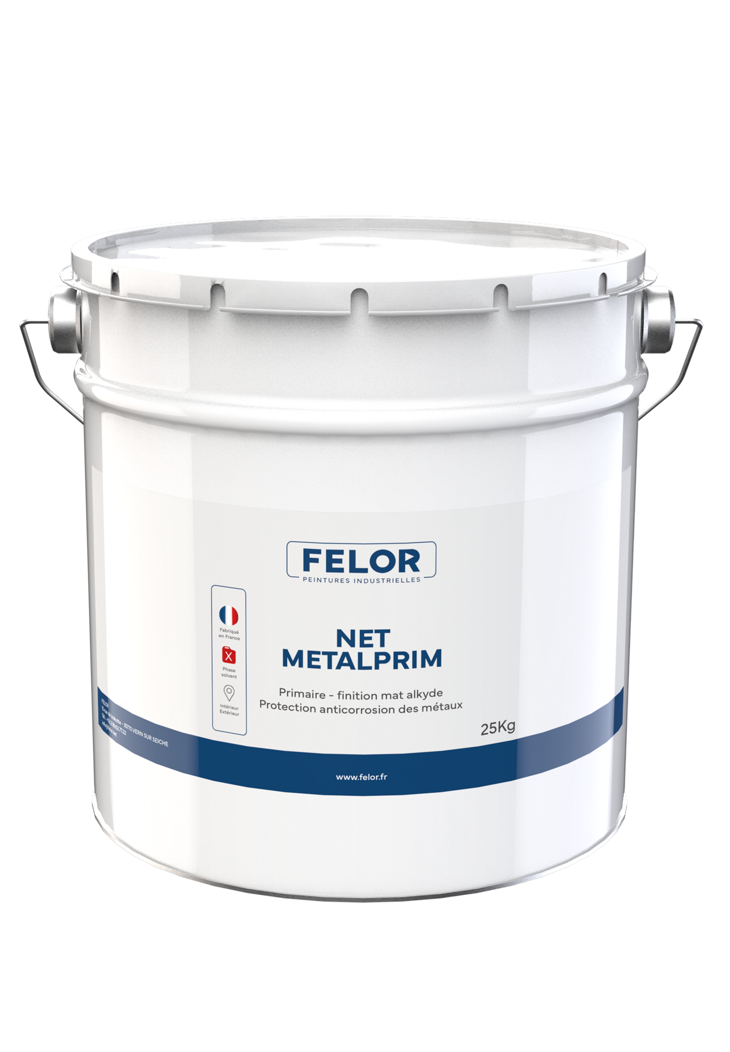 Peinture primaire antirouille mate pour métal - Gris 101 - NETMETALPRIM