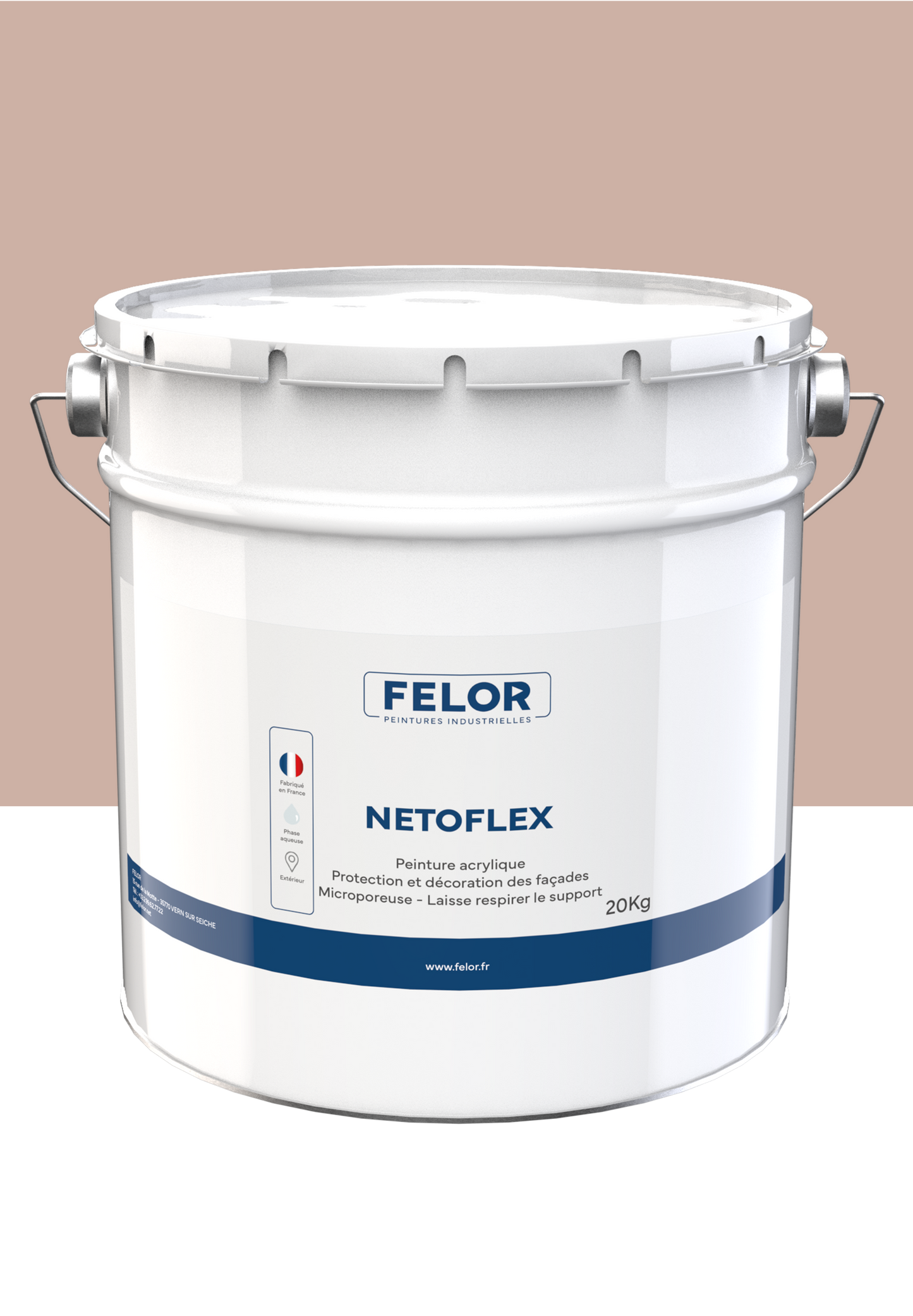 Peinture façade film semi-épais plastique pour mur et faïence Teintes au choix - NETOFLEX