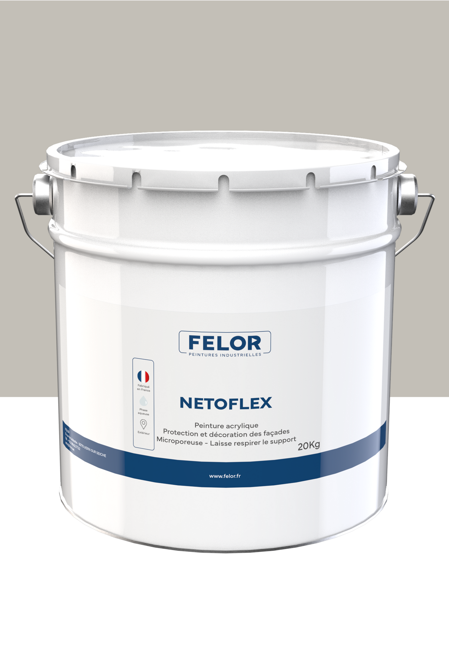 Peinture façade film semi-épais plastique pour mur et faïence Teintes au choix - NETOFLEX