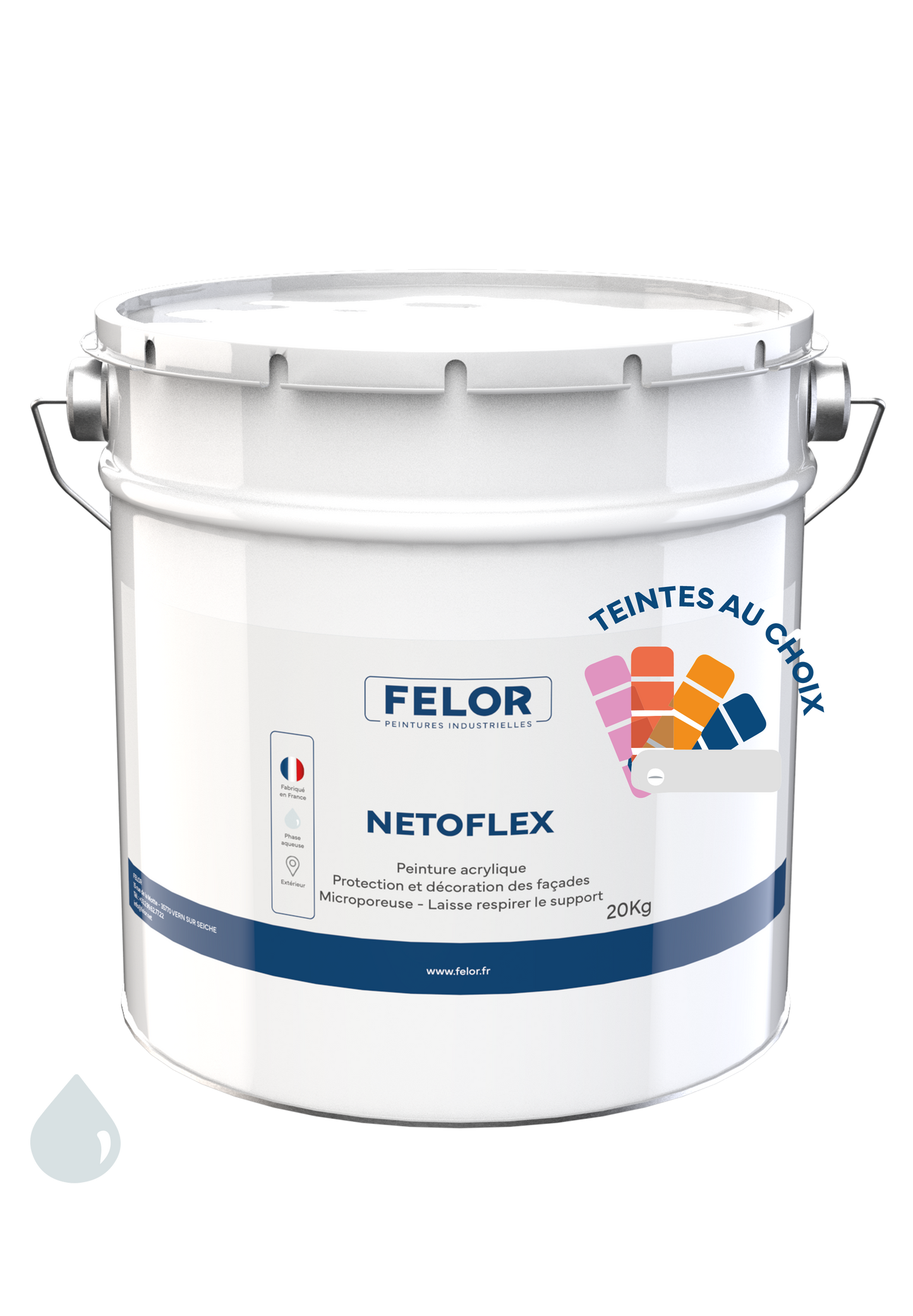 Peinture façade film semi-épais plastique pour mur et faïence Teintes au choix - NETOFLEX