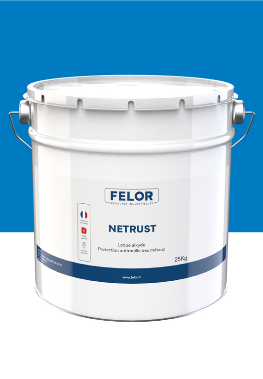 Laque de finition antirouille pour métal - Bleu RAL5015 - NETRUST