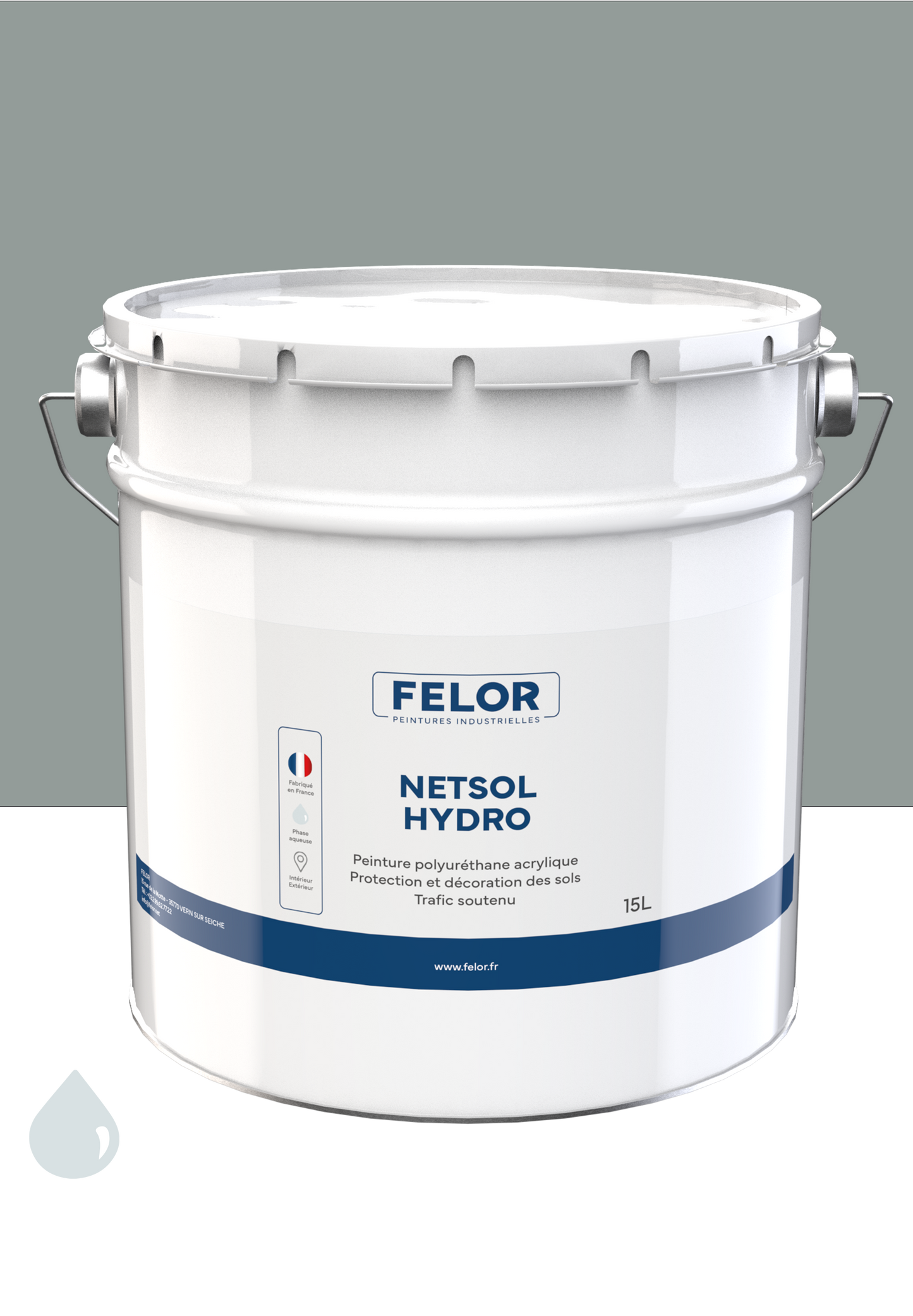 Peinture sol intérieur et extérieur, garages, ateliers, magasins Gris ciment - NETSOLHYDRO