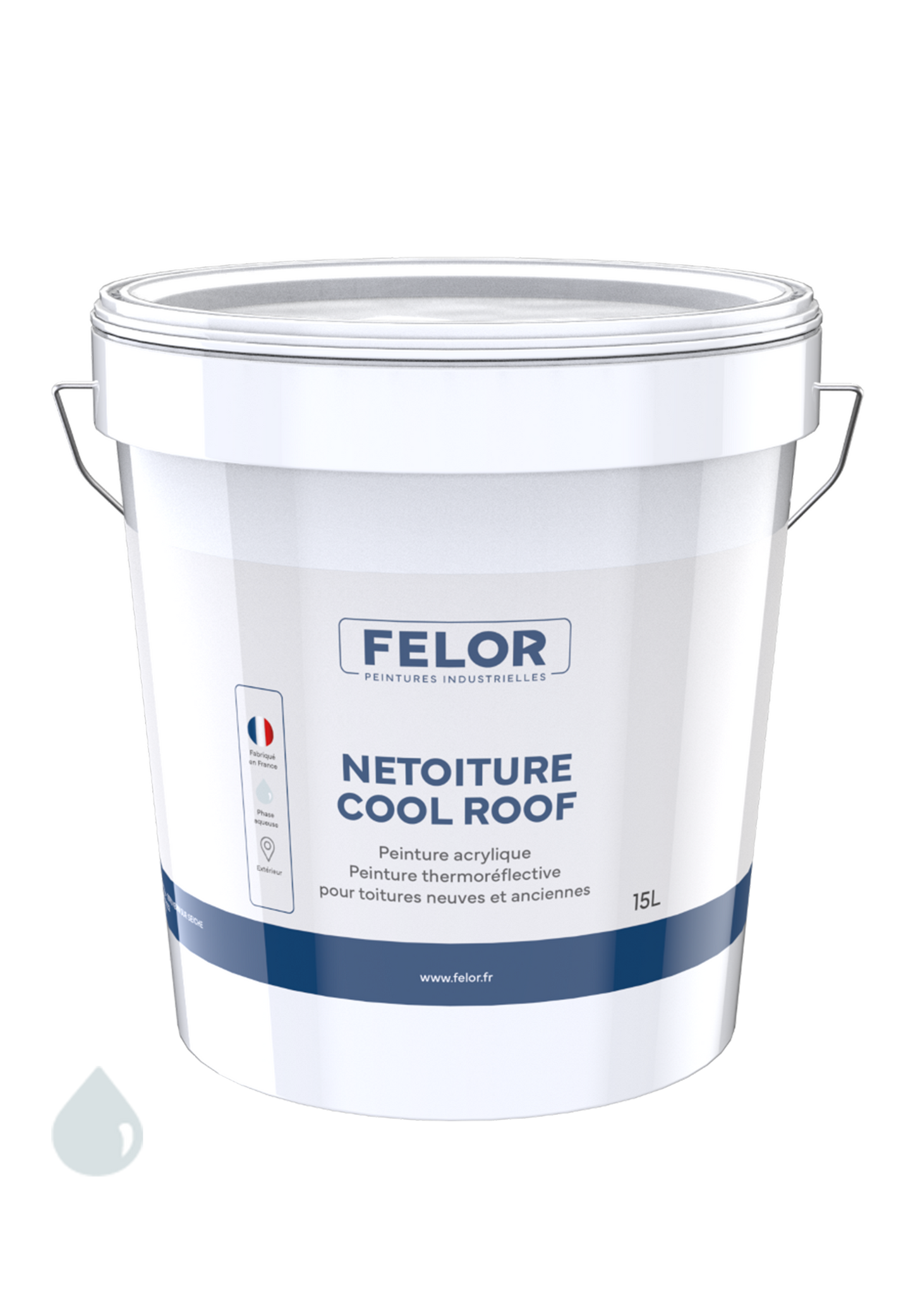 Peinture anti chaleur thermoréflective pour la protection des toitures - Blanc - NETOITURE COOL ROOF