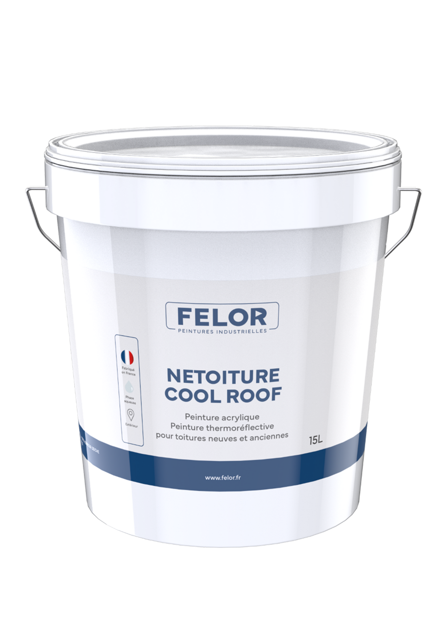 Peinture anti chaleur thermoréflective pour la protection des toitures - Blanc - NETOITURE COOL ROOF