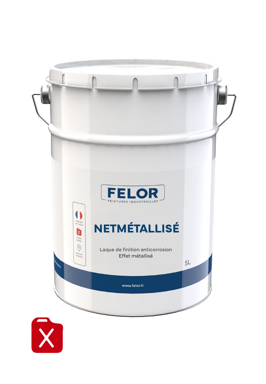 Peinture laque de finition anticorrosion à effet métallisé - NETMETALLISE