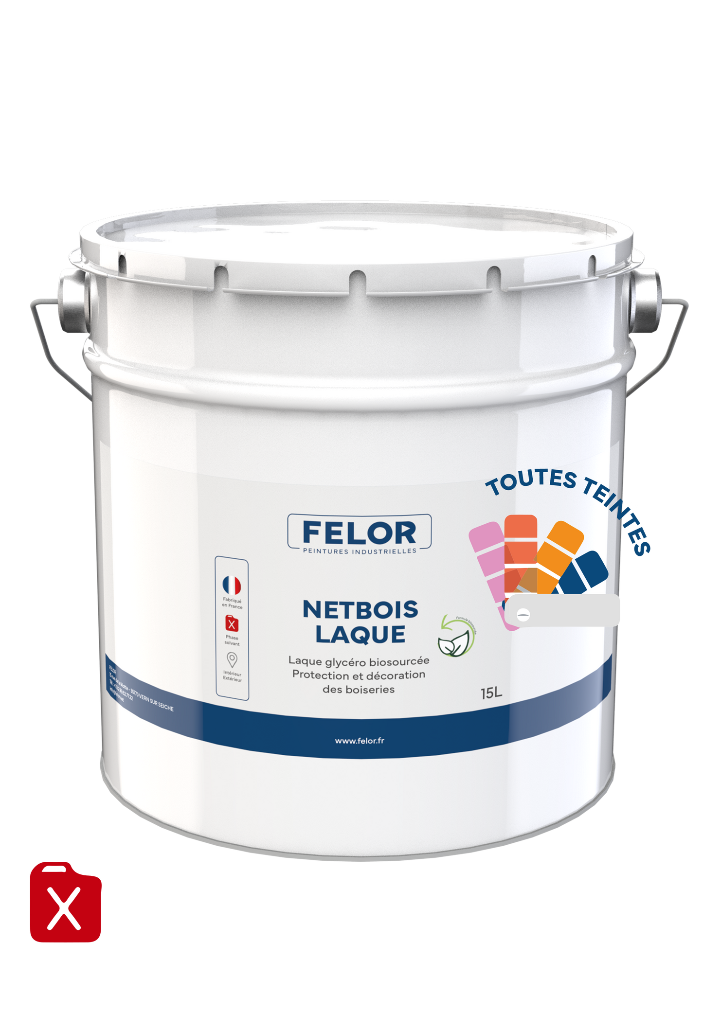 Laque biosourcée pour bois intérieur et extérieur Toutes teintes - NETBOIS LAQUE