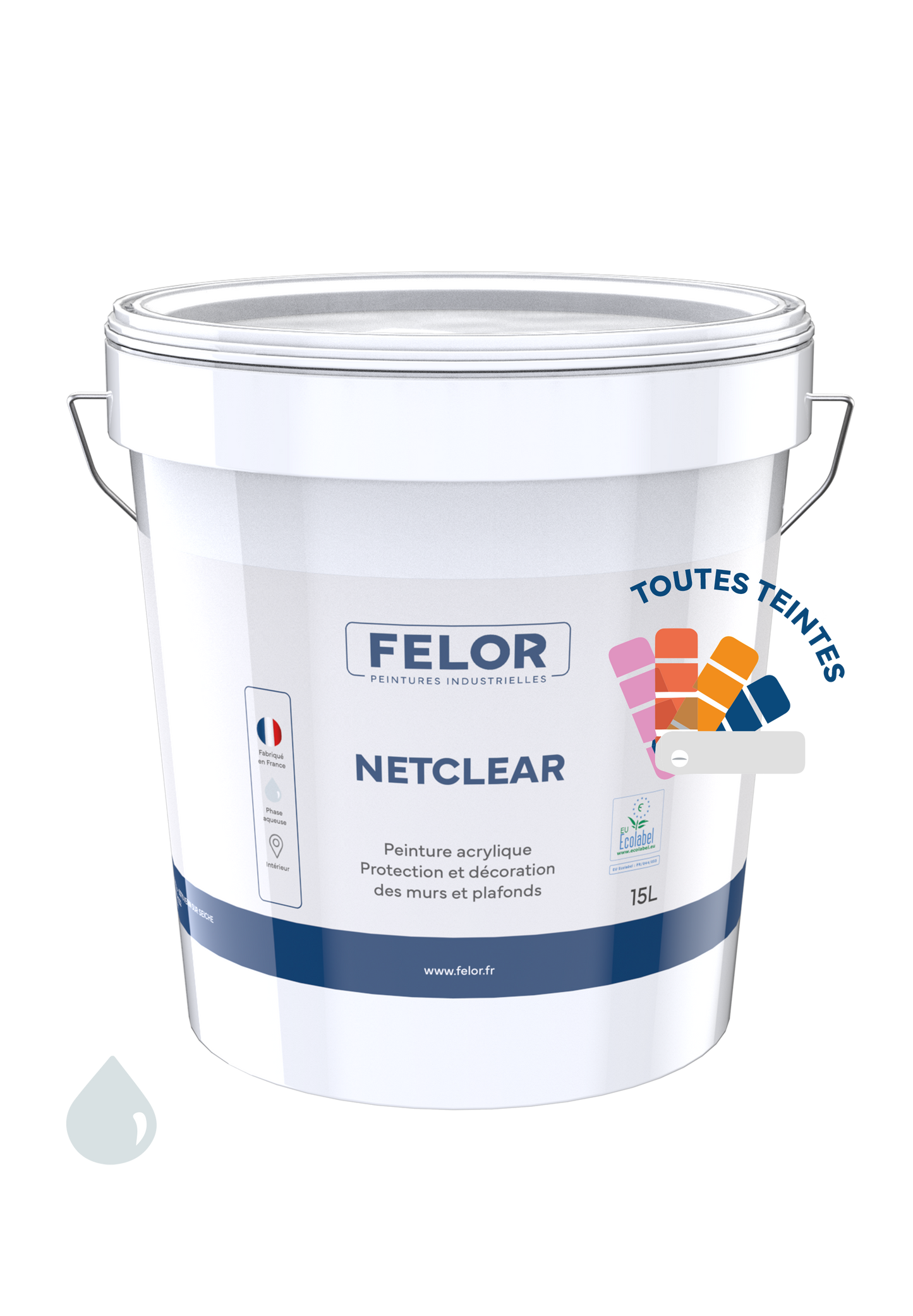Peinture de finition Ecolabel pour murs et plafonds intérieur - NETCLEAR