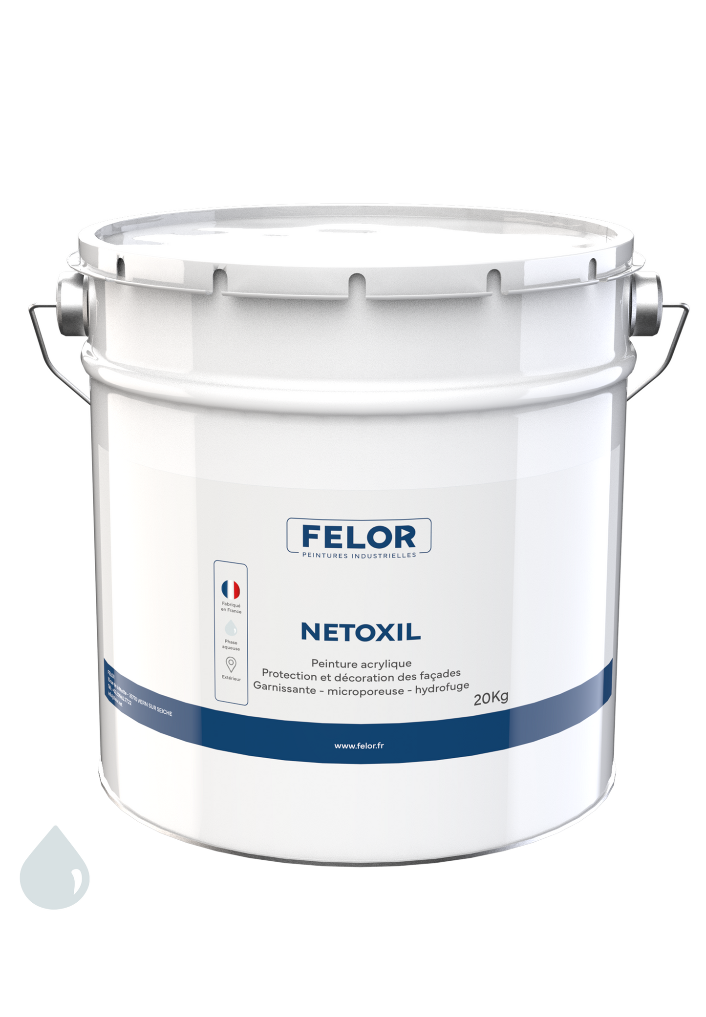 Peinture siloxane film mince hydrofuge Blanc - NETOXIL