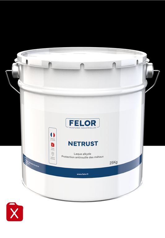 Laque de finition antirouille pour métal - Noir - NETRUST
