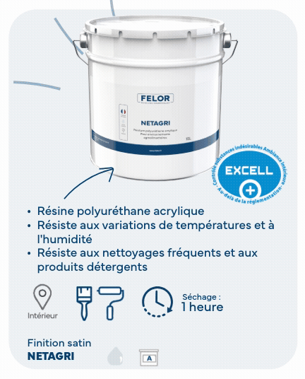 Peinture hygiène mur intérieur pour chambres froides, installations agroalimentaires - NETAGRI