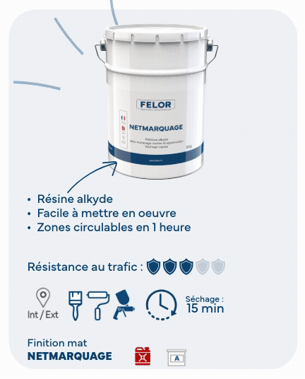 Peinture de signalisation au sol Blanc - NETMARQUAGE