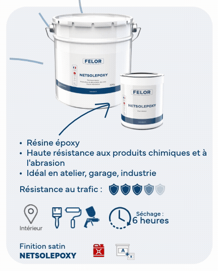 Peinture sol intérieur bi-composant époxy Gris 7005 - NETSOLEPOXY