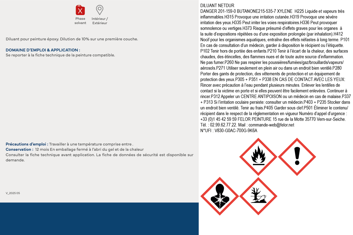 Diluant pour peinture époxy - NETDUR
