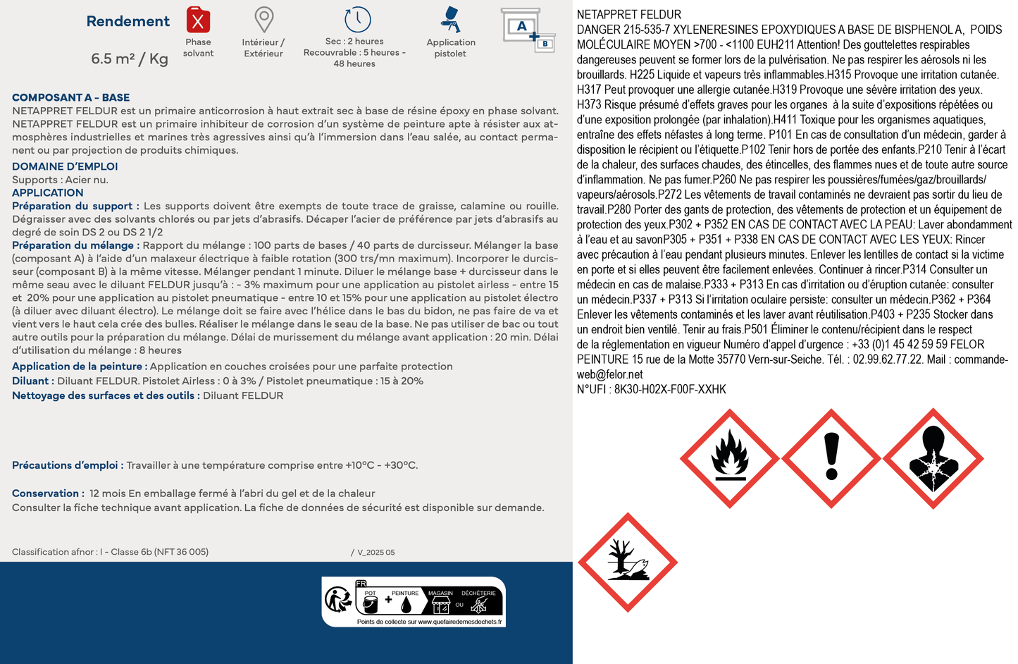 Primaire antirouille epoxy HES - NETAPPRET FELDUR