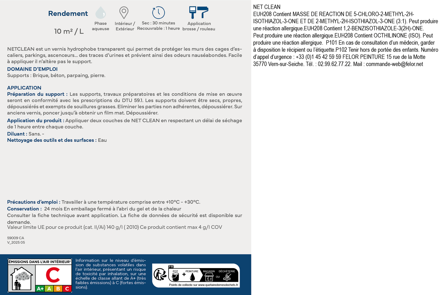 Peinture anti-urine et hydrophobe contre la dégradation des murs - NETCLEAN