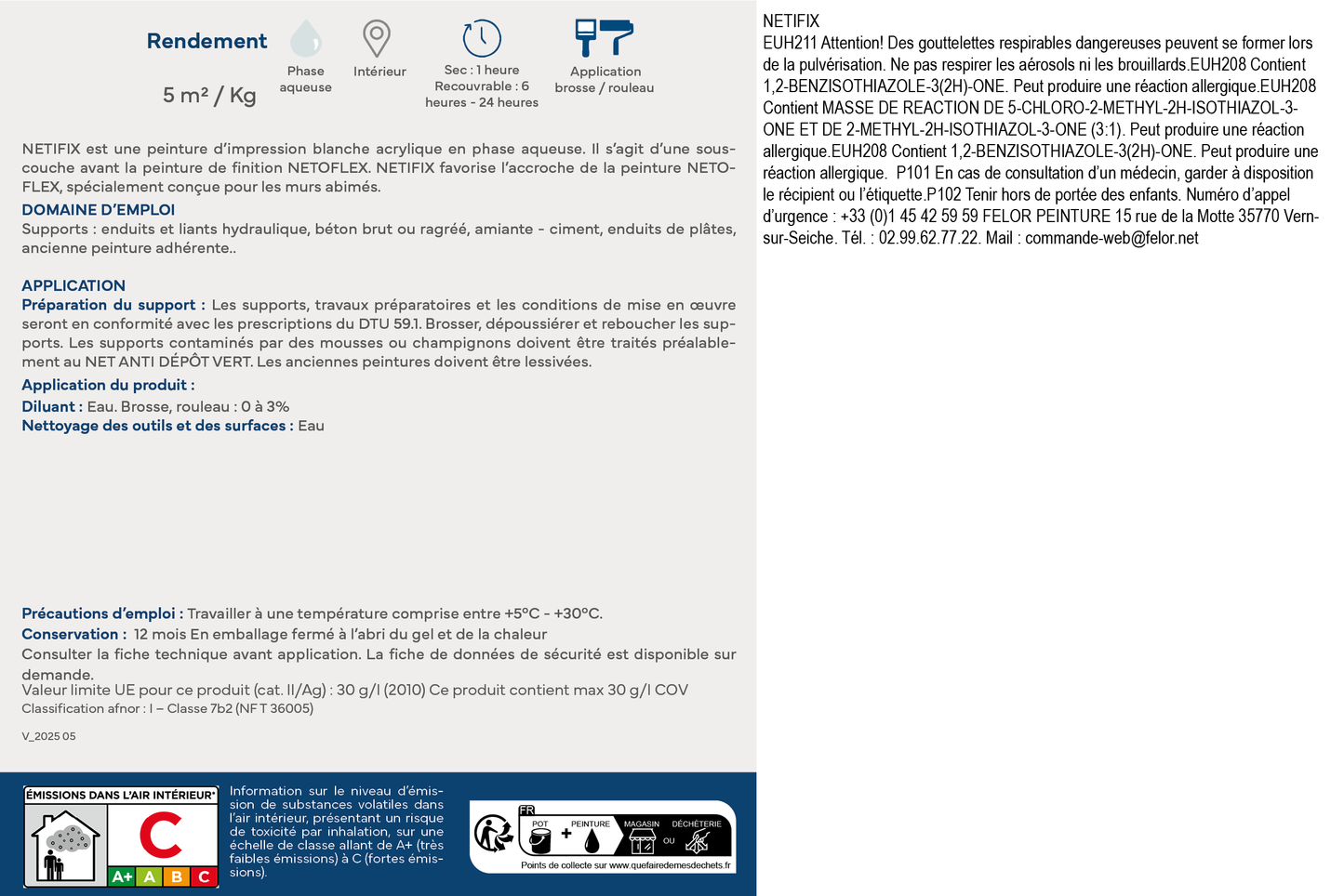 Peinture sous-couche d'accrochage pour façade - NETIFIX