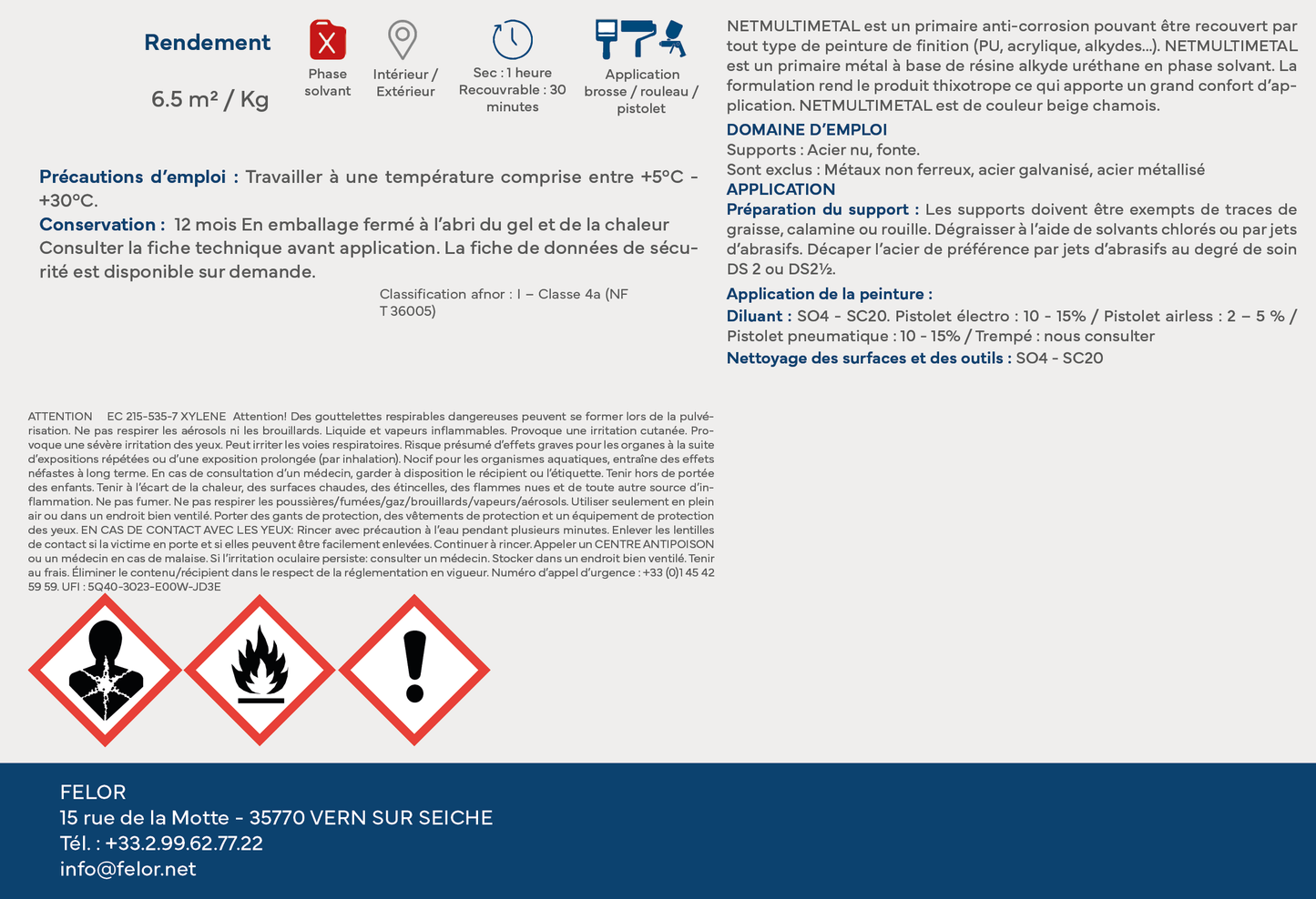 Primaire anticorrosion mat pour métal pour toutes finitions - Beige chamois - NETMULTIMETAL