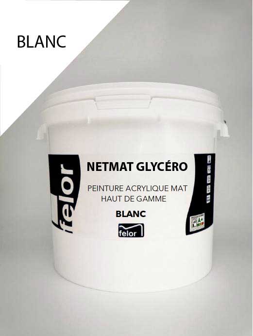 NETMAT GLYCÉRO - MAT ACRYLIQUE (15L). FINITION MATE PLAFONDS ET MURS.