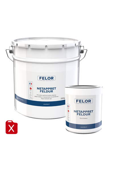 Primaire antirouille métal à haut extrait sec - NETAPPRET FELDUR