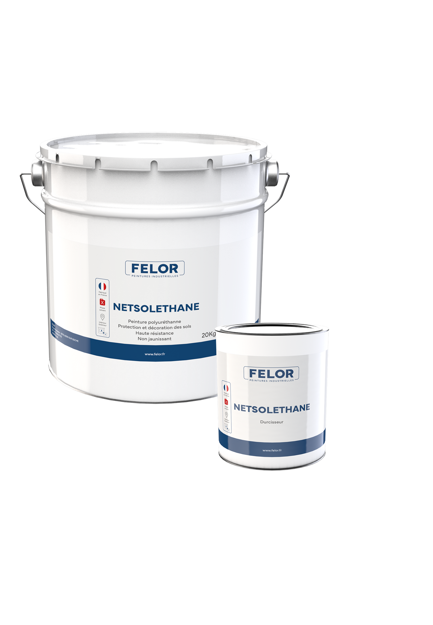 Peinture sol bi-composant polyuréthane Ivoire 1014 - NETSOLETHANE