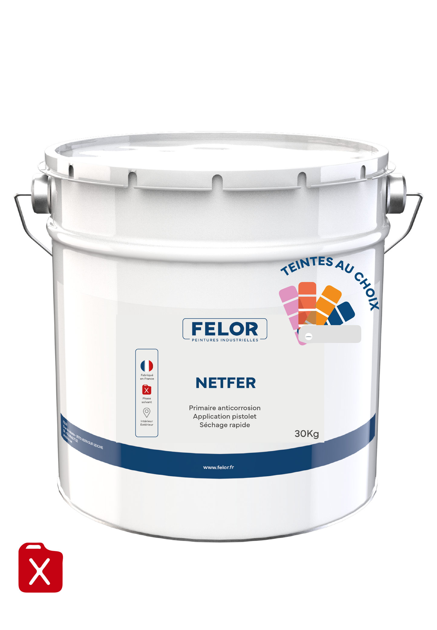 Primaire antirouille Toutes teintes - NETFER application pistolet