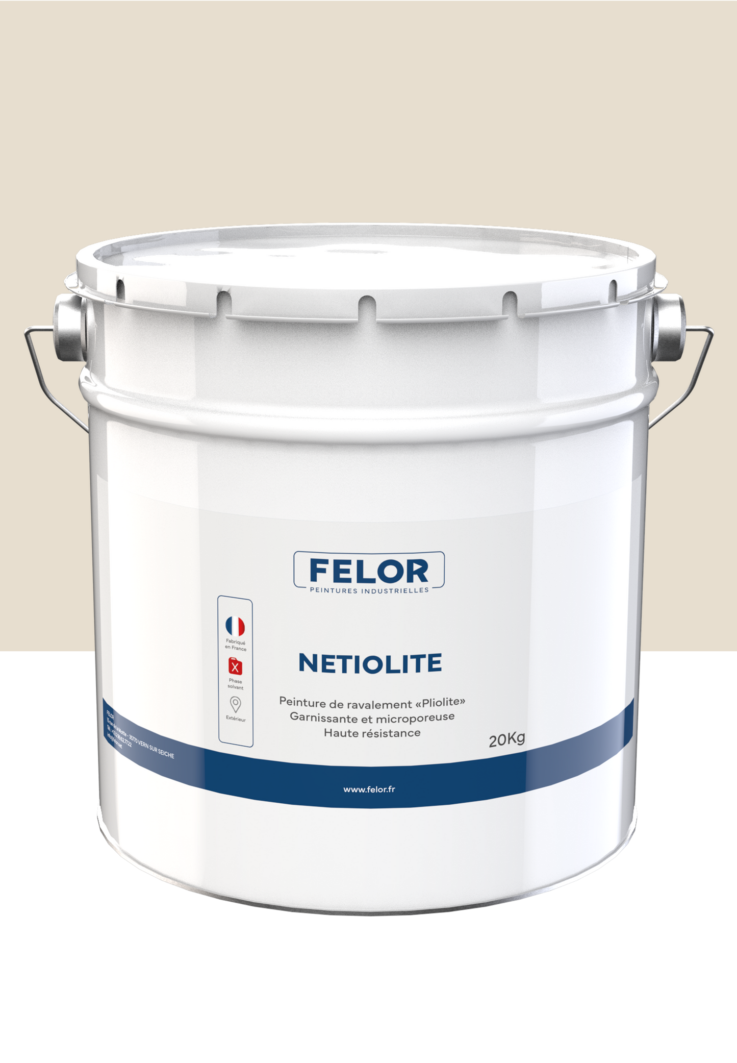 Peinture pour façade à base de résine pliolite toutes teintes - NETIOLITE