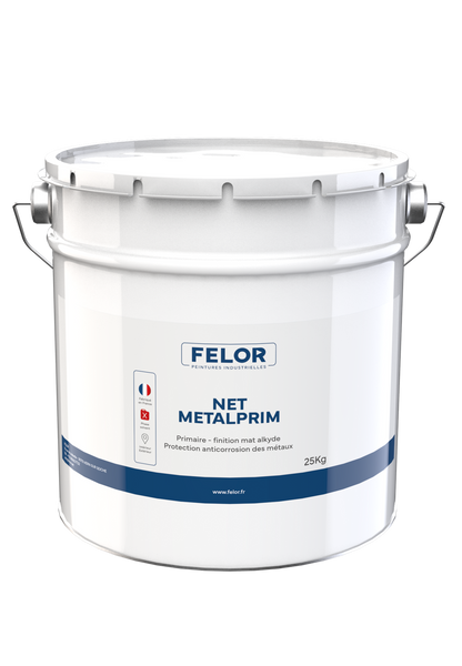 Peinture primaire antirouille métal - Gris 101 - NETMETALPRIM