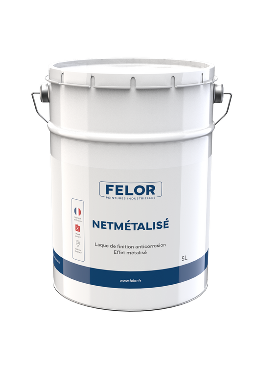 Peinture laque de finition anticorrosion à effet métallisé - NETMETALLISE