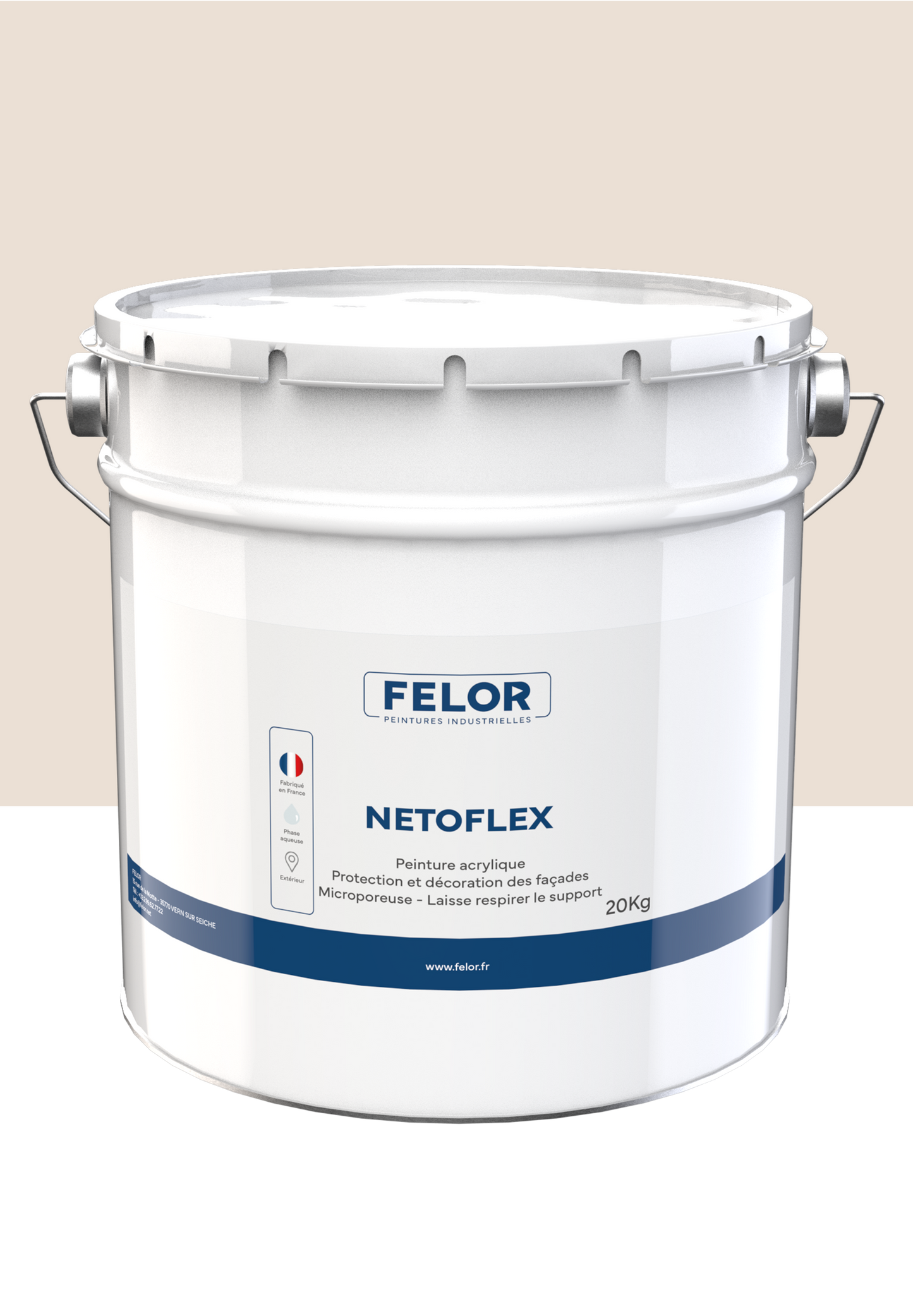 Peinture façade film semi-épais plastique pour mur et faïence Teintes au choix - NETOFLEX