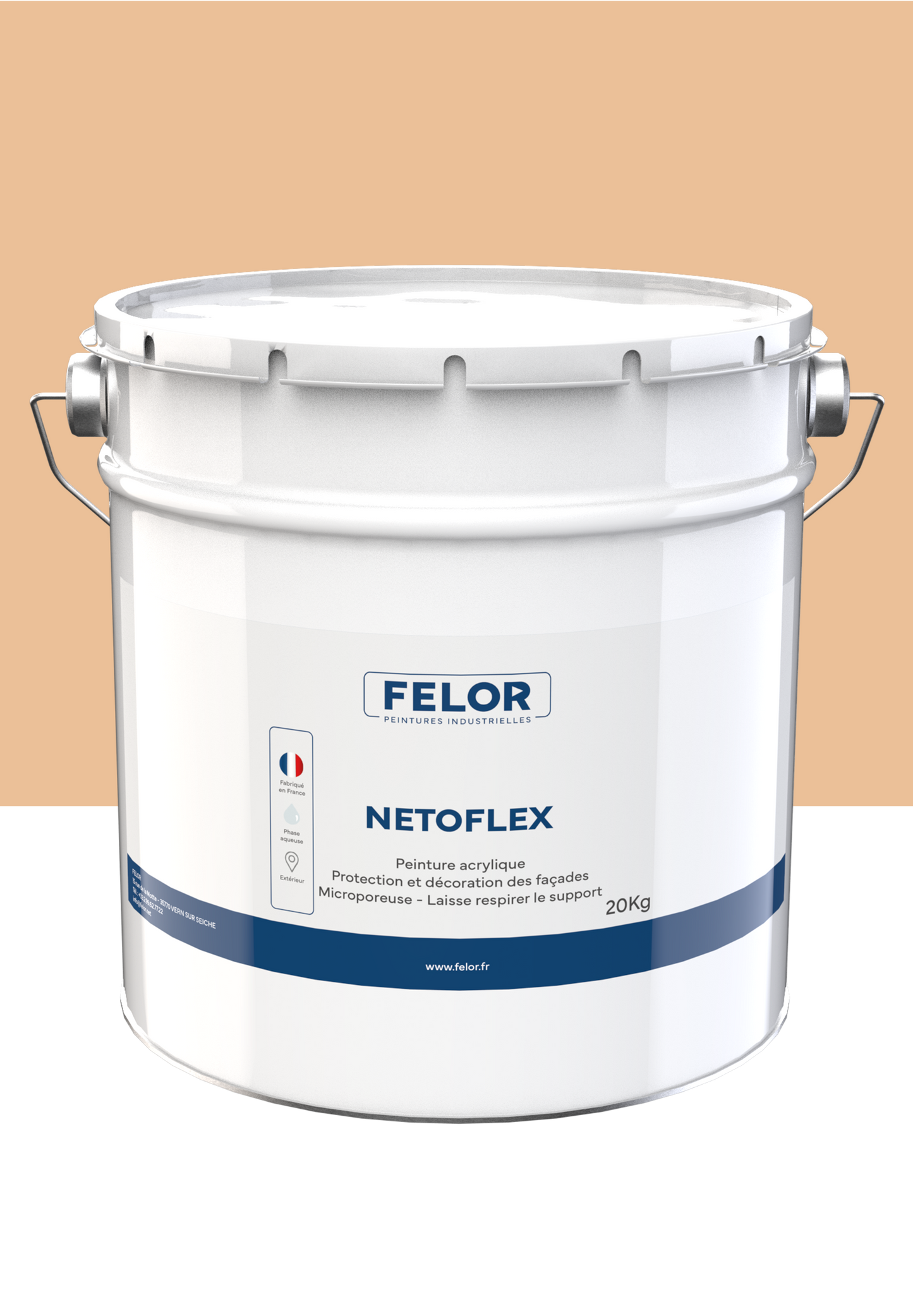 Peinture façade film semi-épais plastique pour mur et faïence Teintes au choix - NETOFLEX