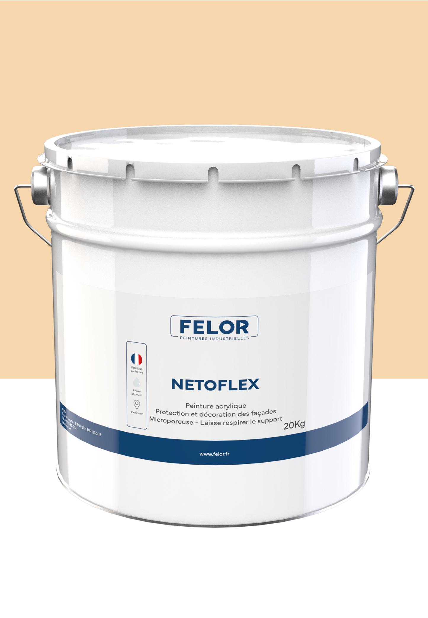 Peinture façade film semi-épais plastique pour mur et faïence Teintes au choix - NETOFLEX