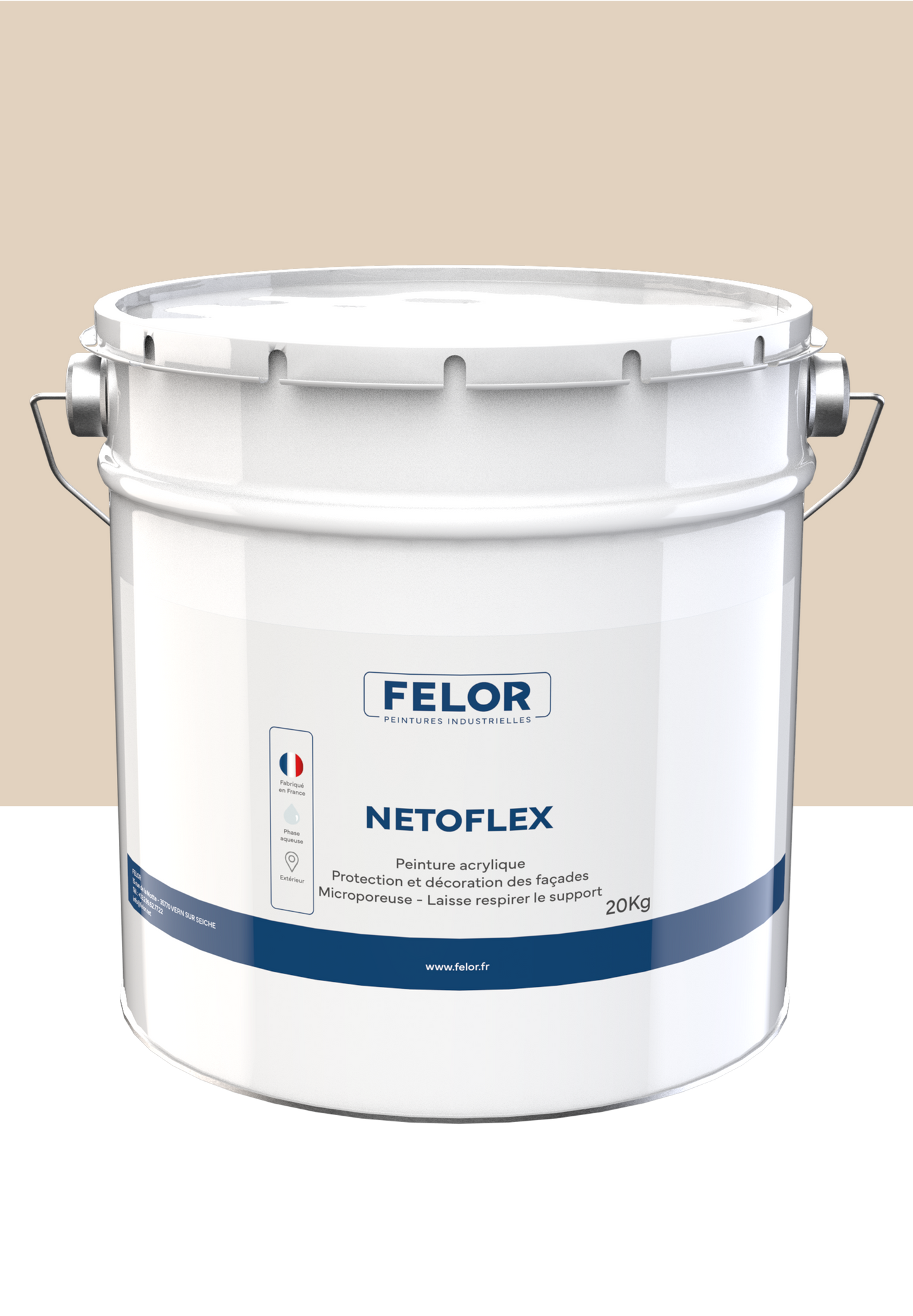 Peinture façade film semi-épais plastique pour mur et faïence Teintes au choix - NETOFLEX