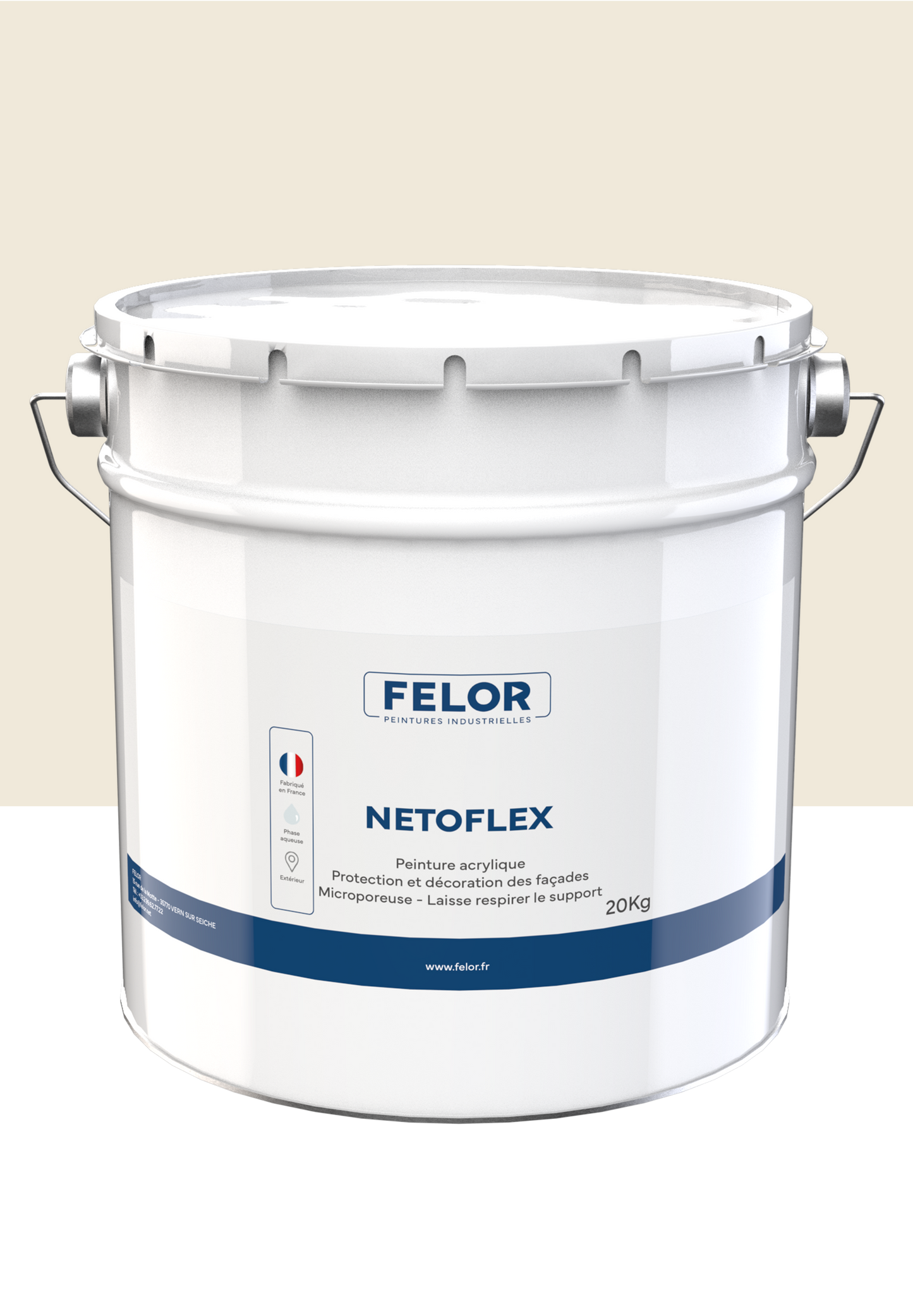 Peinture façade film semi-épais plastique pour mur et faïence Teintes au choix - NETOFLEX