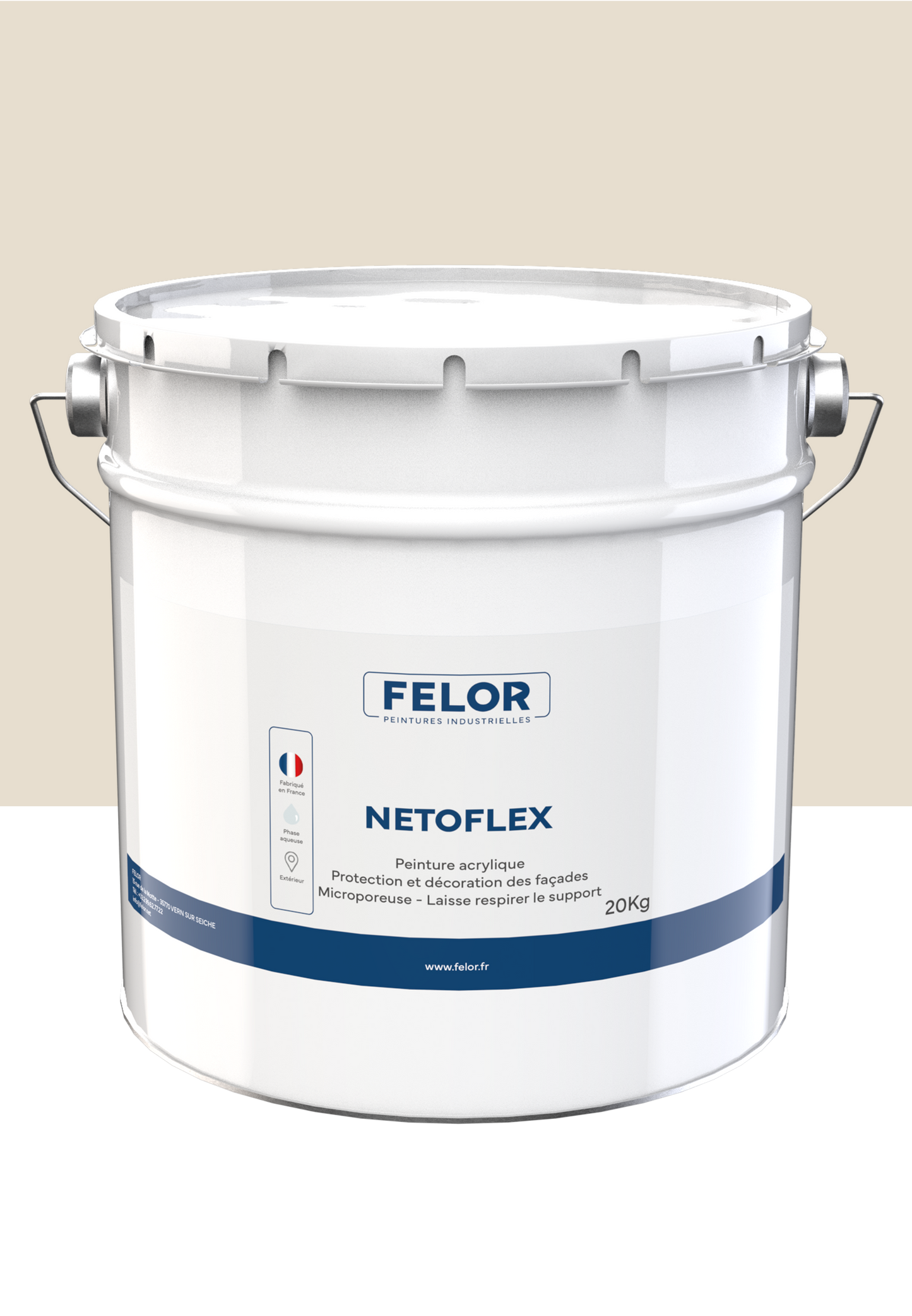 Peinture façade film semi-épais plastique pour mur et faïence Teintes au choix - NETOFLEX