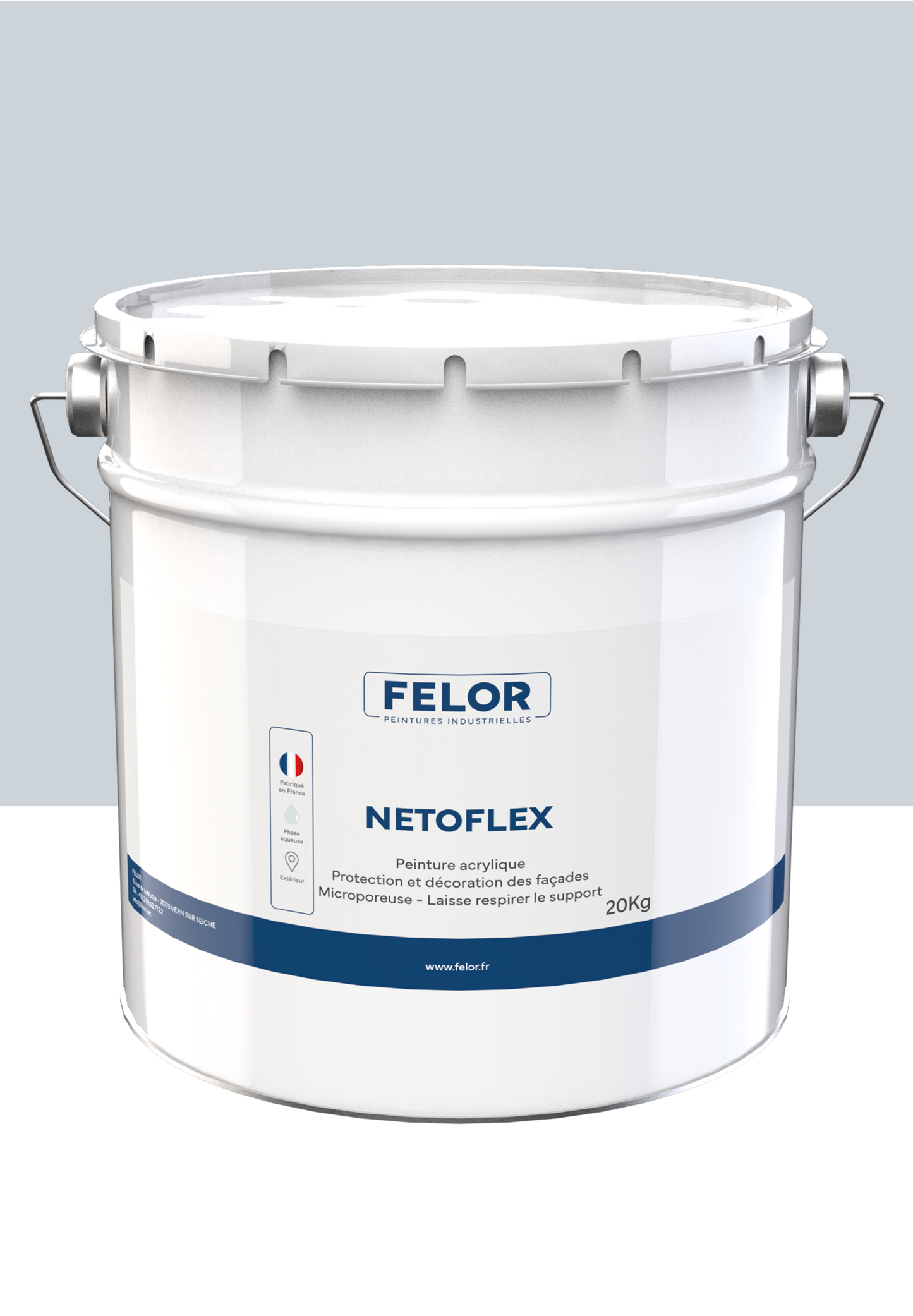 Peinture façade film semi-épais plastique pour mur et faïence Teintes au choix - NETOFLEX