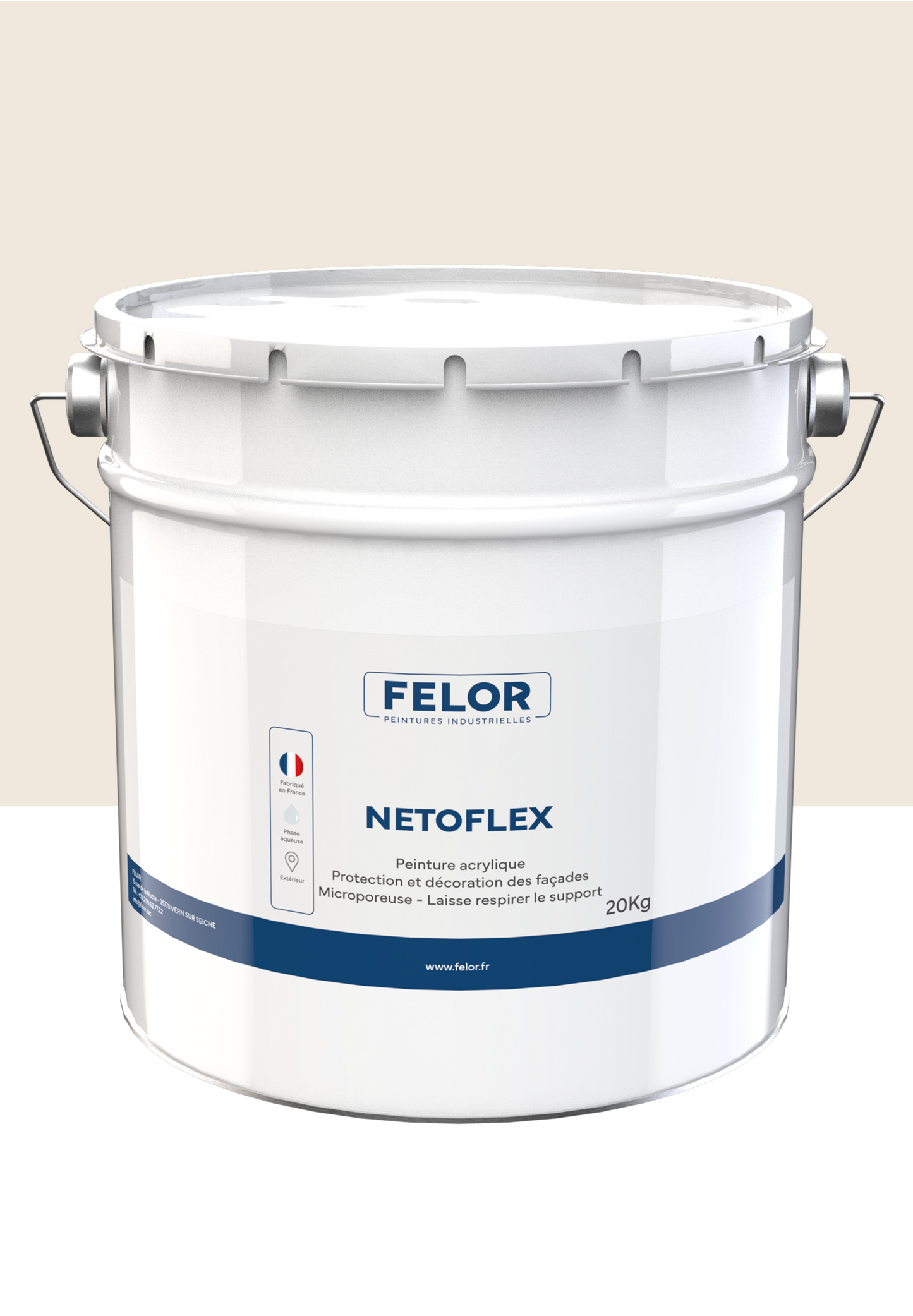 Peinture façade film semi-épais plastique pour mur et faïence Teintes au choix - NETOFLEX