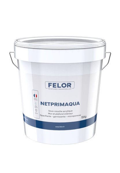 Sous-couche avant finition mur et plafond intérieur - Blanc - NETPRIM-AQUA