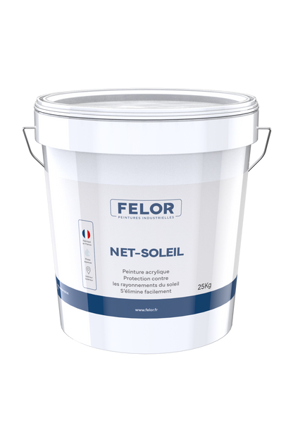 Peinture de protection solaire et anti chaleur temporaire pour verrières, vérandas, ateliers - NETSOLEIL