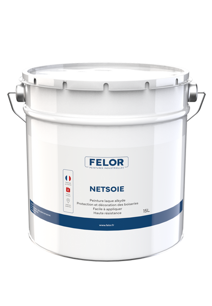 Peinture laque microporeuse pour boiseries int / ext - Toutes teintes - NETSOIE