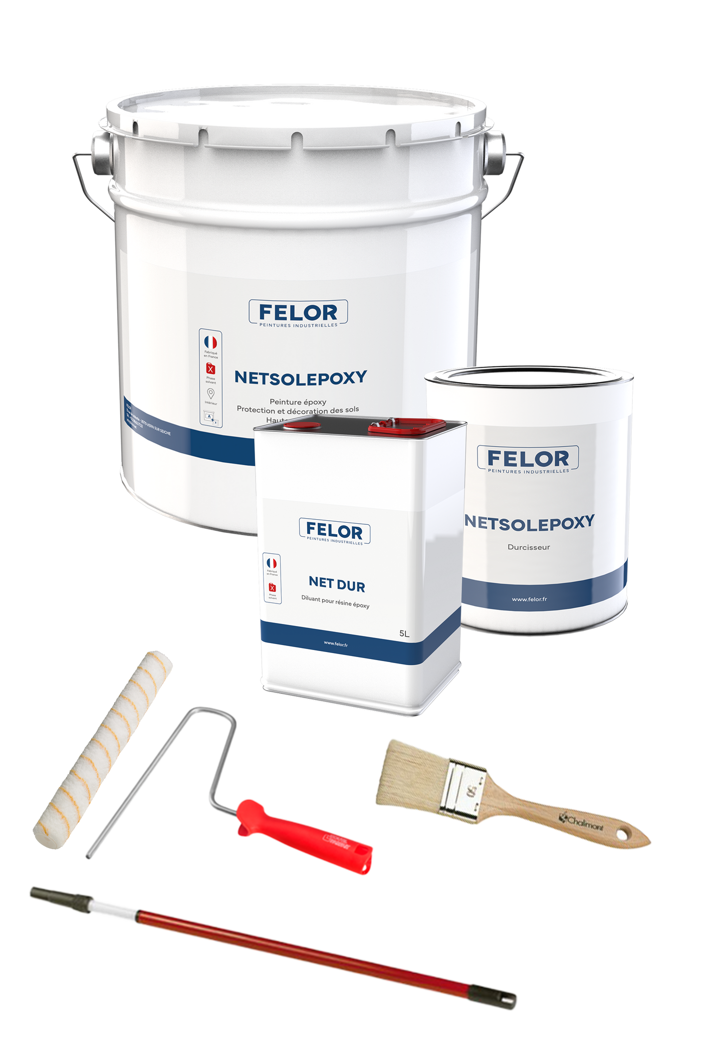 Kit peinture sol garage intérieur haute résistance - Gris 7040