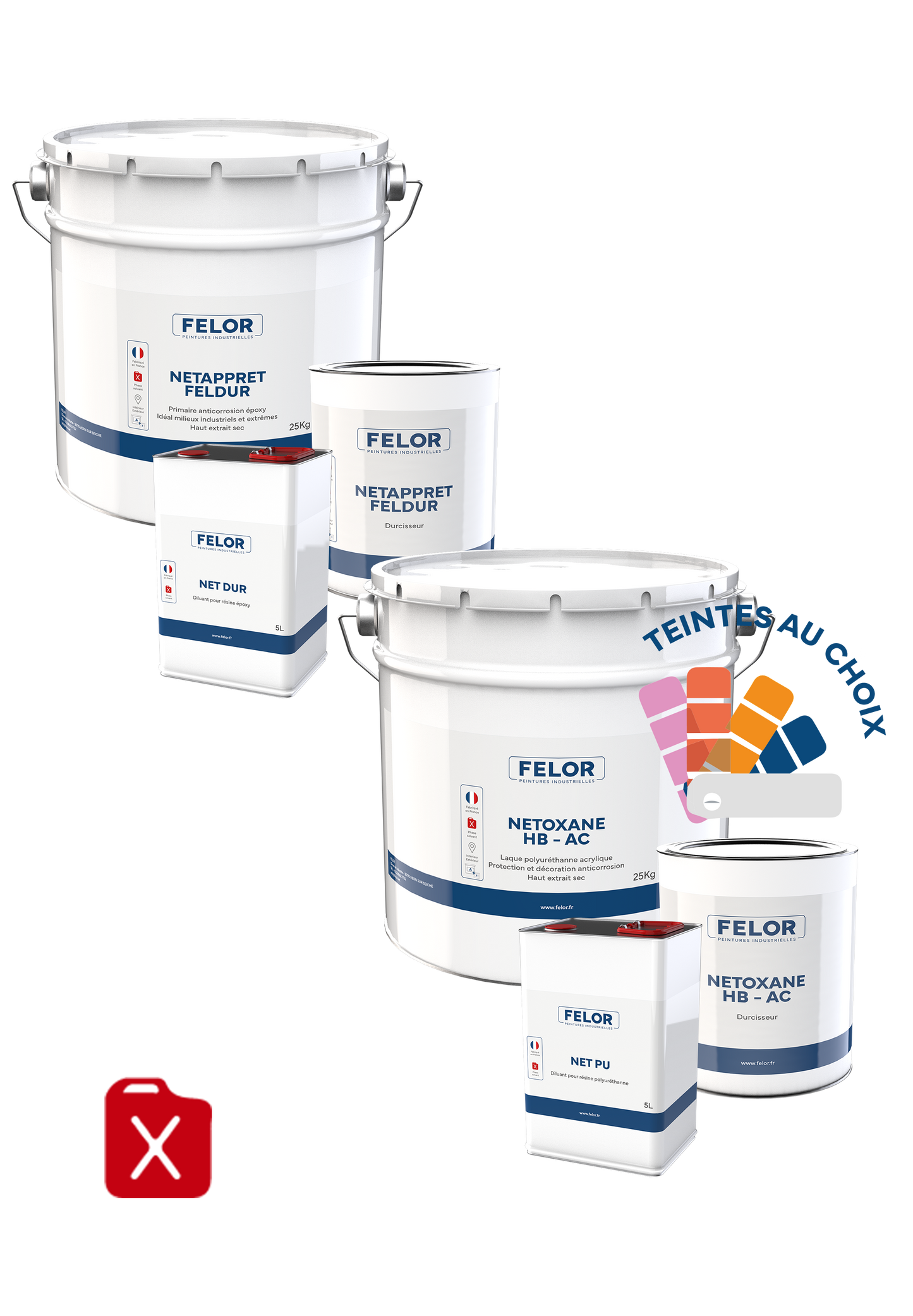 Kit antirouille primaire + finition métal très haute performance - au pistolet
