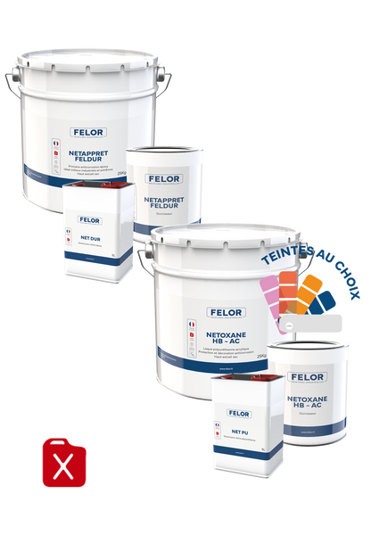 Kit antirouille primaire + finition métal très haute performance - au pistolet