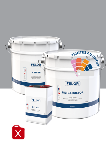Kit antirouille primaire + finition métal au pistolet