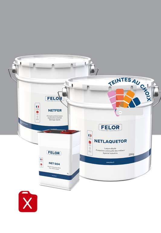 Kit antirouille primaire + finition métal au pistolet